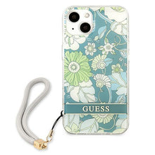 Заредете изображение във визуализатора на галерията – Guess GUHCP13MHFLSN iPhone 13 6,1" zielony/green hardcase Flower Strap - TopMag
