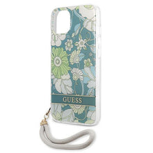 Заредете изображение във визуализатора на галерията – Guess GUHCP13MHFLSN iPhone 13 6,1" zielony/green hardcase Flower Strap - TopMag
