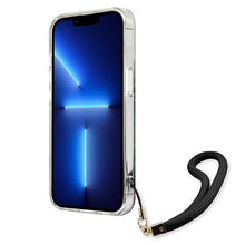 Заредете изображение във визуализатора на галерията – Guess GUHCP13SHFLSB iPhone 13 mini 5,4" niebieski/blue hardcase Flower Strap - TopMag
