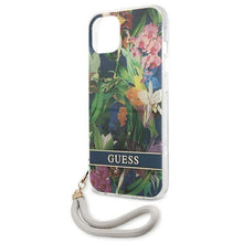 Заредете изображение във визуализатора на галерията – Guess GUHCP13SHFLSB iPhone 13 mini 5,4" niebieski/blue hardcase Flower Strap - TopMag
