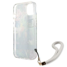 Заредете изображение във визуализатора на галерията – Guess GUHCP13SHFLSB iPhone 13 mini 5,4" niebieski/blue hardcase Flower Strap - TopMag
