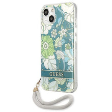 Заредете изображение във визуализатора на галерията – Guess GUHCP13SHFLSN iPhone 13 mini 5,4" zielony/green hardcase Flower Strap - TopMag
