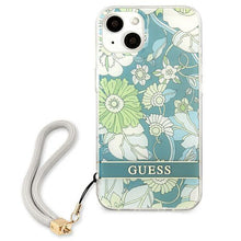 Заредете изображение във визуализатора на галерията – Guess GUHCP13SHFLSN iPhone 13 mini 5,4" zielony/green hardcase Flower Strap - TopMag

