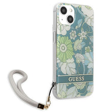 Заредете изображение във визуализатора на галерията – Guess GUHCP13SHFLSN iPhone 13 mini 5,4" zielony/green hardcase Flower Strap - TopMag
