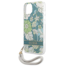 Заредете изображение във визуализатора на галерията – Guess GUHCP13SHFLSN iPhone 13 mini 5,4" zielony/green hardcase Flower Strap - TopMag
