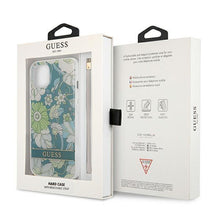 Заредете изображение във визуализатора на галерията – Guess GUHCP13SHFLSN iPhone 13 mini 5,4" zielony/green hardcase Flower Strap - TopMag
