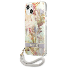 Заредете изображение във визуализатора на галерията – Guess GUHCP13SHFLSU iPhone 13 mini 5,4" fioletowy/purple hardcase Flower Strap - TopMag

