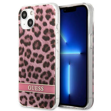 Заредете изображение във визуализатора на галерията – Guess GUHCP13SHSLEOP iPhone 13 mini 5,4" różowy/pink hardcase Leopard - TopMag

