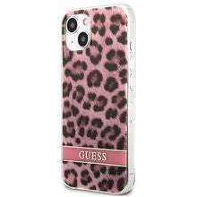 Заредете изображение във визуализатора на галерията – Guess GUHCP13SHSLEOP iPhone 13 mini 5,4" różowy/pink hardcase Leopard - TopMag
