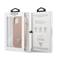 Заредете изображение във визуализатора на галерията – Guess GUHCP13SPSATLP iPhone 13 mini 5,4" różowy/pink hardcase SaffianoTriangle Logo - TopMag
