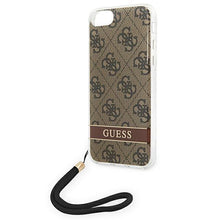 Заредете изображение във визуализатора на галерията – Guess GUOHCI8H4STW iPhone SE 2022 / SE 2020 / 7/ 8 brązowy/brown hardcase 4G Print Strap - TopMag
