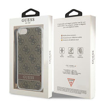 Заредете изображение във визуализатора на галерията – Guess GUOHCI8H4STW iPhone SE 2022 / SE 2020 / 7/ 8 brązowy/brown hardcase 4G Print Strap - TopMag
