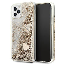 Заредете изображение във визуализатора на галерията – Guess GUOHCN58GLHFLGO iPhone 11 Pro gold/złoty hardcase Glitter Charms - TopMag

