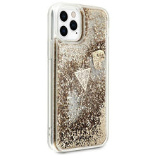 Заредете изображение във визуализатора на галерията – Guess GUOHCN58GLHFLGO iPhone 11 Pro gold/złoty hardcase Glitter Charms - TopMag
