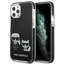 Заредете изображение във визуализатора на галерията – Karl Lagerfeld KLHCP12MTPEKCK iPhone 12/ 12 Pro hardcase czarny/black Karl&amp;Choupette - TopMag
