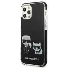 Заредете изображение във визуализатора на галерията – Karl Lagerfeld KLHCP12MTPEKCK iPhone 12/ 12 Pro hardcase czarny/black Karl&amp;Choupette - TopMag
