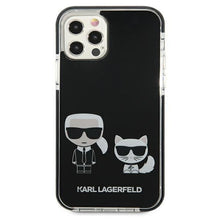 Заредете изображение във визуализатора на галерията – Karl Lagerfeld KLHCP12MTPEKCK iPhone 12/ 12 Pro hardcase czarny/black Karl&amp;Choupette - TopMag
