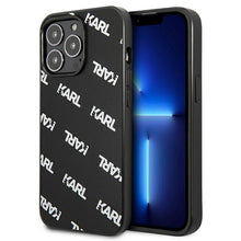 Заредете изображение във визуализатора на галерията – Karl Lagerfeld KLHCP13LPULMBK3 iPhone 13 Pro / 13 6,1" hardcase czarny/black Allover - TopMag
