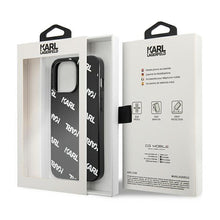 Заредете изображение във визуализатора на галерията – Karl Lagerfeld KLHCP13XPULMBK3 iPhone 13 Pro Max 6,7" hardcase czarny/black Allover - TopMag
