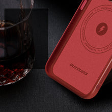 Заредете изображение във визуализатора на галерията – Dux Ducis Naples case for iPhone 13 Pro Max leather cover (MagSafe compatible) red - TopMag
