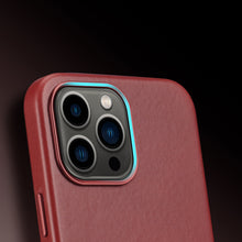 Заредете изображение във визуализатора на галерията – Dux Ducis Naples case for iPhone 13 Pro Max leather cover (MagSafe compatible) red - TopMag
