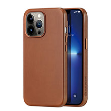 Заредете изображение във визуализатора на галерията – Dux Ducis Naples case for iPhone 13 Pro Max leather cover (MagSafe compatible) brown - TopMag
