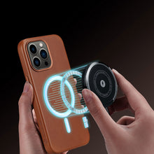 Заредете изображение във визуализатора на галерията – Dux Ducis Naples case for iPhone 13 Pro Max leather cover (MagSafe compatible) brown - TopMag
