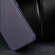 Заредете изображение във визуализатора на галерията – Dux Ducis Naples case for iPhone 13 Pro Max leather cover (MagSafe compatible) blue - TopMag

