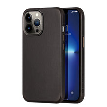 Заредете изображение във визуализатора на галерията – Dux Ducis Naples Case for iPhone 13 Pro Max Leather Cover (MagSafe Compatible) Dark Brown - TopMag
