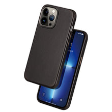 Заредете изображение във визуализатора на галерията – Dux Ducis Naples Case for iPhone 13 Pro Max Leather Cover (MagSafe Compatible) Dark Brown - TopMag
