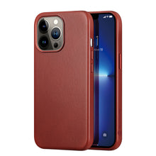 Заредете изображение във визуализатора на галерията – Dux Ducis Naples case for iPhone 13 Pro leather cover (MagSafe compatible) red - TopMag
