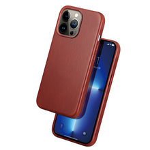 Заредете изображение във визуализатора на галерията – Dux Ducis Naples case for iPhone 13 Pro leather cover (MagSafe compatible) red - TopMag

