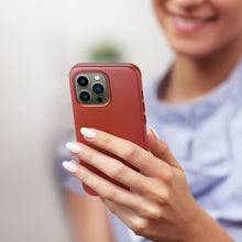 Заредете изображение във визуализатора на галерията – Dux Ducis Naples case for iPhone 13 Pro leather cover (MagSafe compatible) red - TopMag

