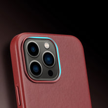Заредете изображение във визуализатора на галерията – Dux Ducis Naples case for iPhone 13 Pro leather cover (MagSafe compatible) red - TopMag
