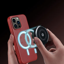 Заредете изображение във визуализатора на галерията – Dux Ducis Naples case for iPhone 13 Pro leather cover (MagSafe compatible) red - TopMag
