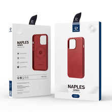 Заредете изображение във визуализатора на галерията – Dux Ducis Naples case for iPhone 13 Pro leather cover (MagSafe compatible) red - TopMag
