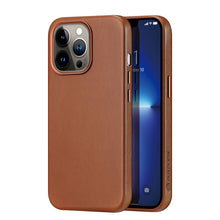 Заредете изображение във визуализатора на галерията – Dux Ducis Naples case for iPhone 13 Pro leather cover (MagSafe compatible) brown - TopMag

