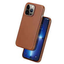 Заредете изображение във визуализатора на галерията – Dux Ducis Naples case for iPhone 13 Pro leather cover (MagSafe compatible) brown - TopMag
