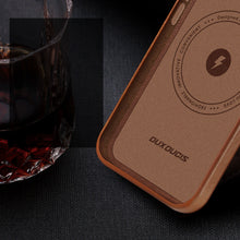 Заредете изображение във визуализатора на галерията – Dux Ducis Naples case for iPhone 13 Pro leather cover (MagSafe compatible) brown - TopMag
