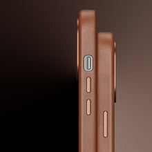 Заредете изображение във визуализатора на галерията – Dux Ducis Naples case for iPhone 13 Pro leather cover (MagSafe compatible) brown - TopMag
