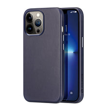 Заредете изображение във визуализатора на галерията – Dux Ducis Naples case for iPhone 13 Pro leather cover (MagSafe compatible) blue - TopMag

