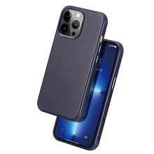 Заредете изображение във визуализатора на галерията – Dux Ducis Naples case for iPhone 13 Pro leather cover (MagSafe compatible) blue - TopMag
