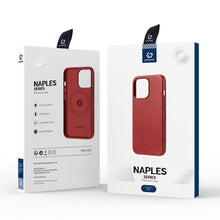 Заредете изображение във визуализатора на галерията – Dux Ducis Naples case for iPhone 13 leather cover (MagSafe compatible) red - TopMag
