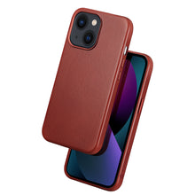 Заредете изображение във визуализатора на галерията – Dux Ducis Naples case for iPhone 13 leather cover (MagSafe compatible) red - TopMag
