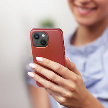 Заредете изображение във визуализатора на галерията – Dux Ducis Naples case for iPhone 13 leather cover (MagSafe compatible) red - TopMag
