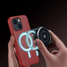 Заредете изображение във визуализатора на галерията – Dux Ducis Naples case for iPhone 13 leather cover (MagSafe compatible) red - TopMag
