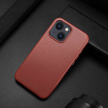 Заредете изображение във визуализатора на галерията – Dux Ducis Naples case for iPhone 13 leather cover (MagSafe compatible) red - TopMag
