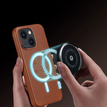 Заредете изображение във визуализатора на галерията – Dux Ducis Naples case for iPhone 13 leather cover (MagSafe compatible) brown - TopMag
