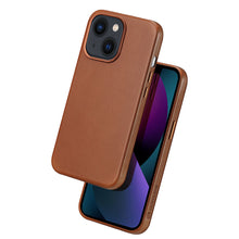 Заредете изображение във визуализатора на галерията – Dux Ducis Naples case for iPhone 13 leather cover (MagSafe compatible) brown - TopMag
