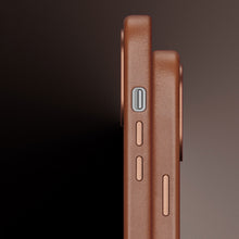 Заредете изображение във визуализатора на галерията – Dux Ducis Naples case for iPhone 13 leather cover (MagSafe compatible) brown - TopMag
